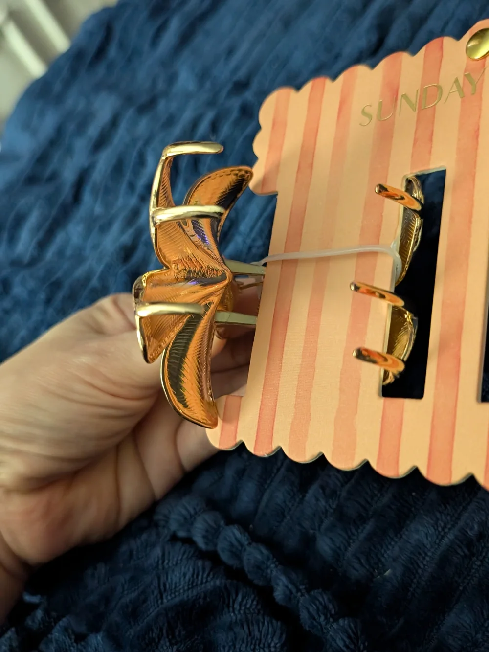 Sunday Floral Hair Clips in Coral Orange and Gold